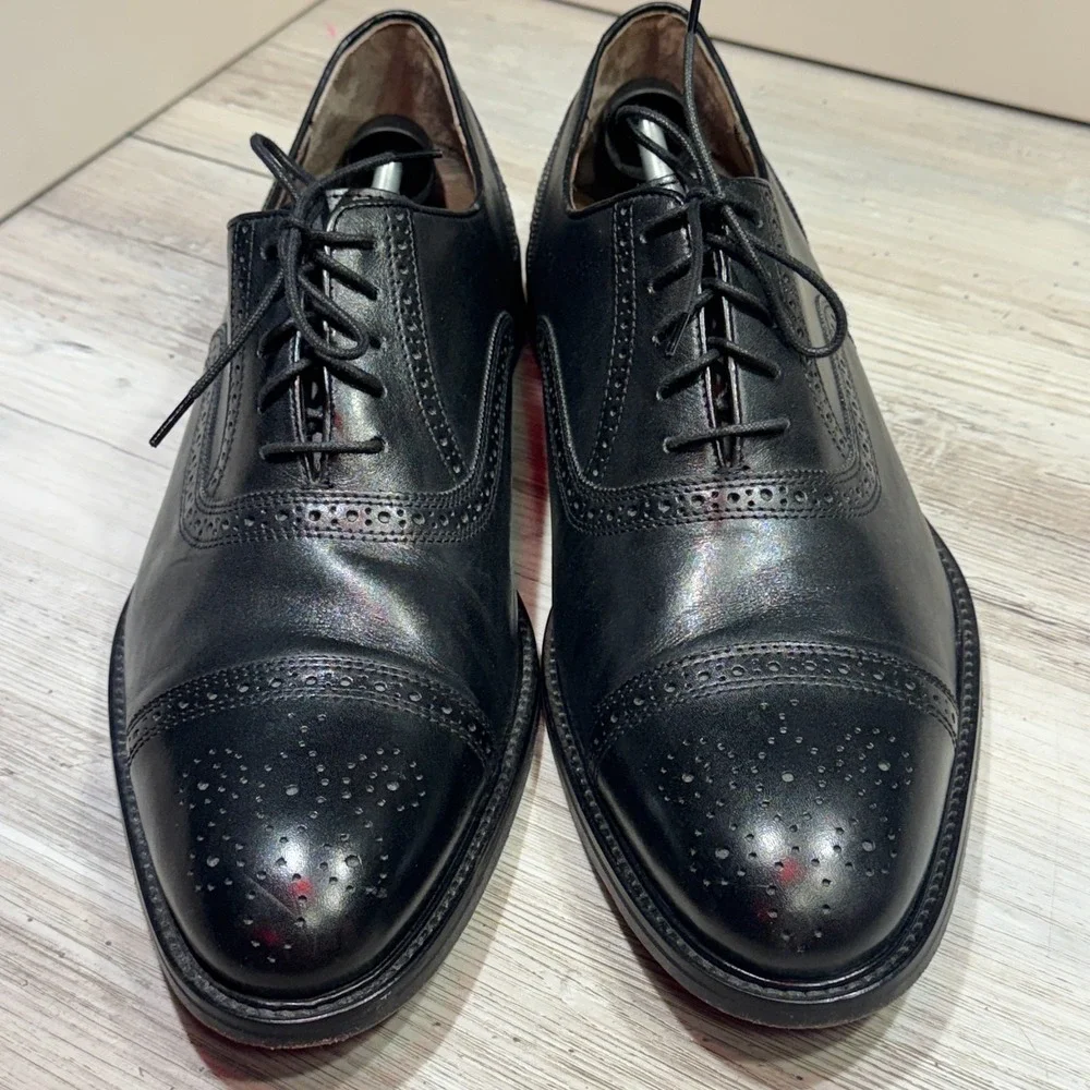 Johnston & Murphy Black Dress Shoes Men's 15M‎ Sheepskin Leather 15‑2821 India